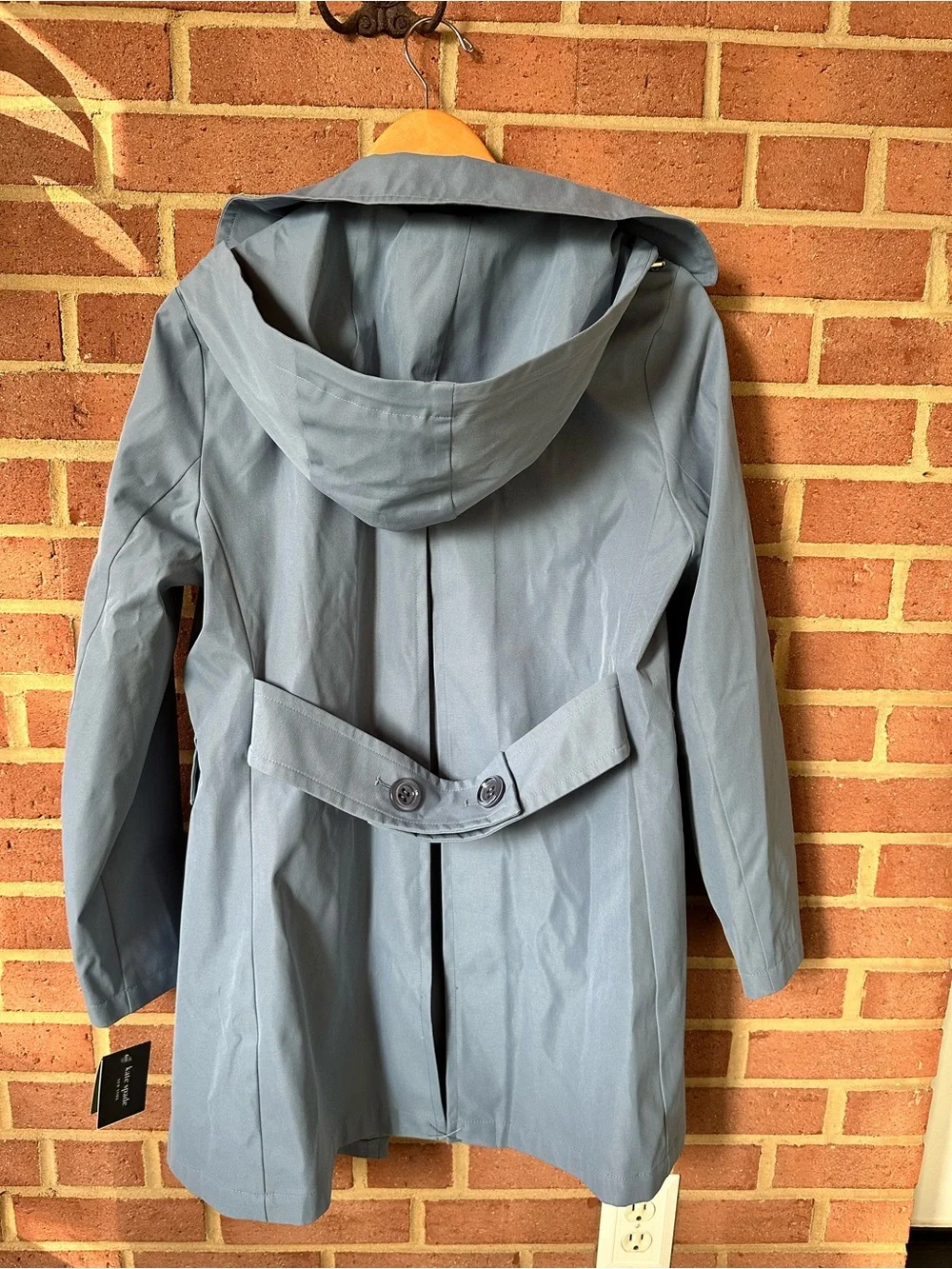kate spade Single-Breasted Rain Trench Coat in Indian Sapphire